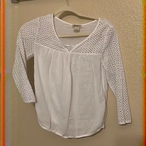 White top xsmall from lucky brand!! 100% cotton!!